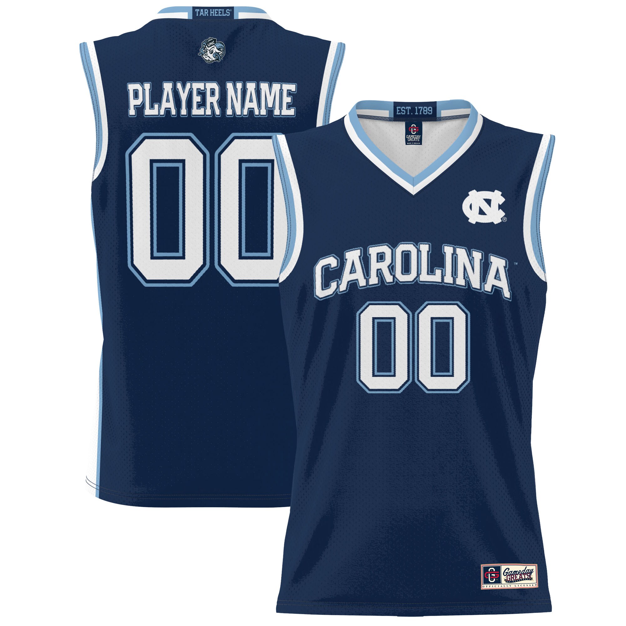 North Carolina Tar Heels Gameday Greats Youth NIL Pick A Player Lightweight Womens Basketball Jersey - Navy