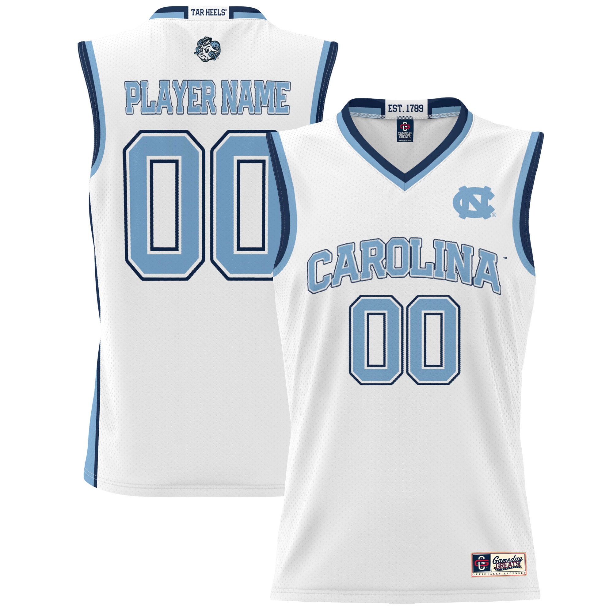 North Carolina Tar Heels Gameday Greats Youth NIL Pick A Player Lightweight Womens Basketball Jersey - White