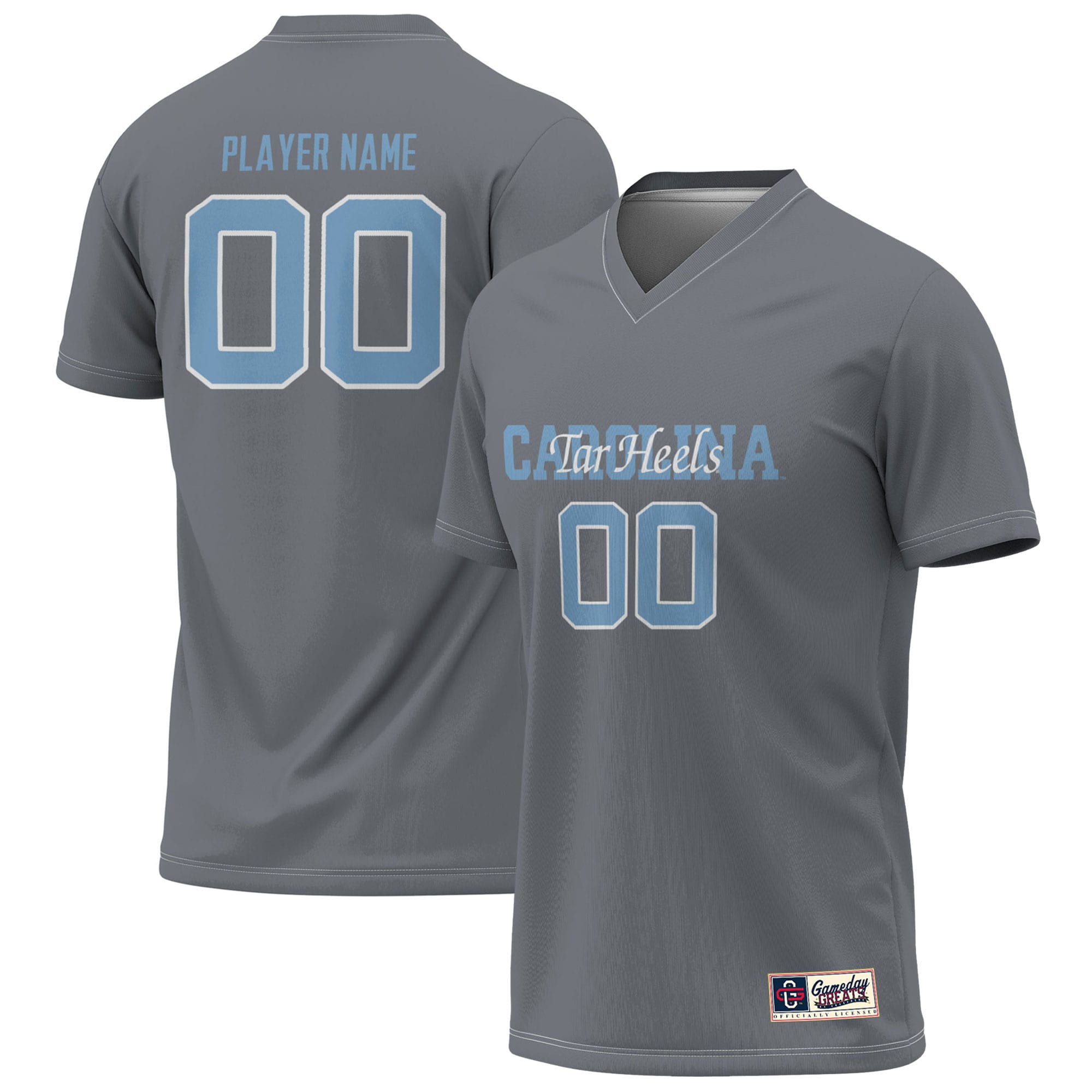 North Carolina Tar Heels Gameday Greats Youth NIL Pick A Player Lightweight Womens Soccer Jersey - Gray