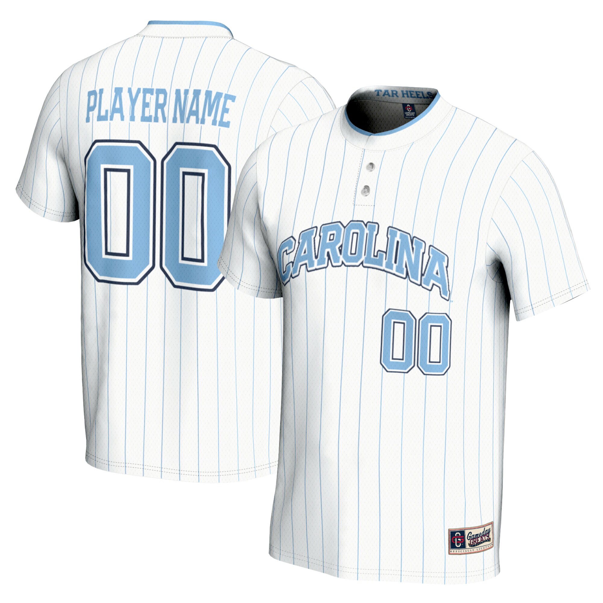 North Carolina Tar Heels Gameday Greats Youth NIL Pick A Player Softball Lightweight Jersey - White