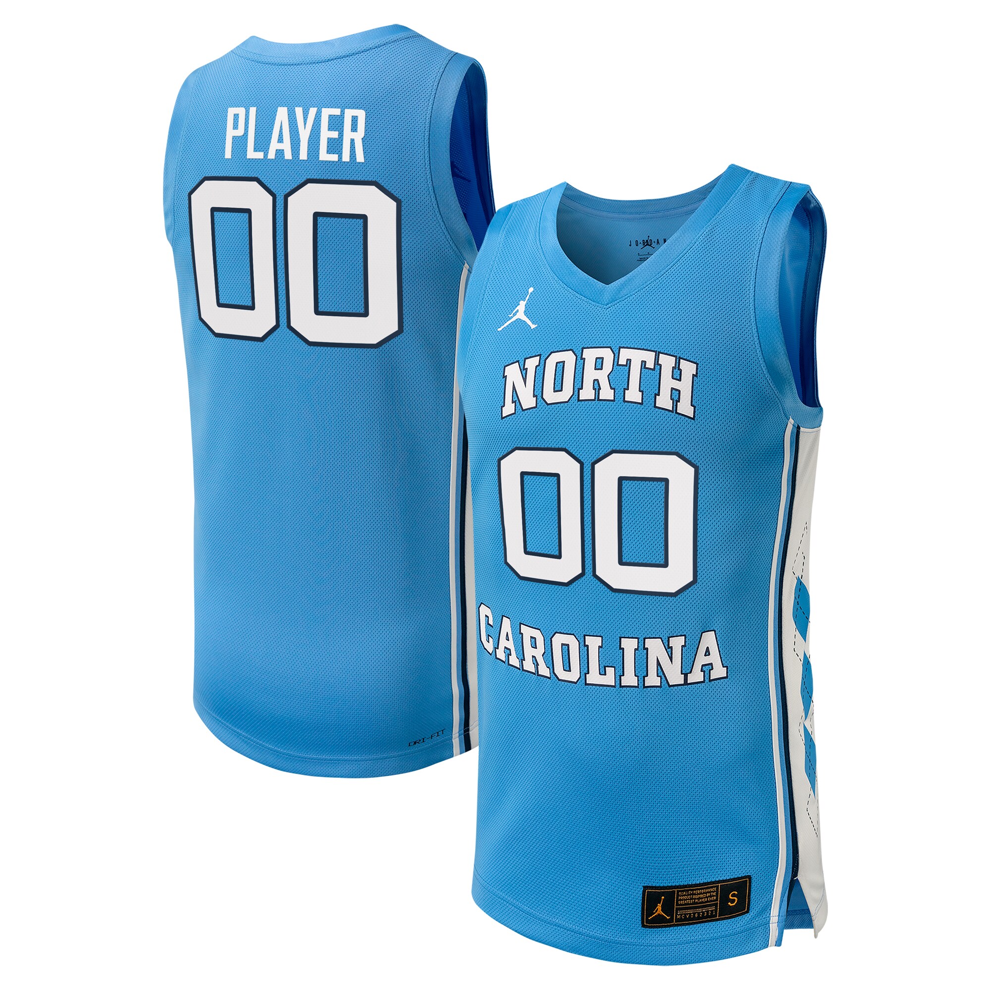North Carolina Tar Heels Jordan Brand NIL Pick A Player Mens Basketball Replica Jersey - Carolina Blue