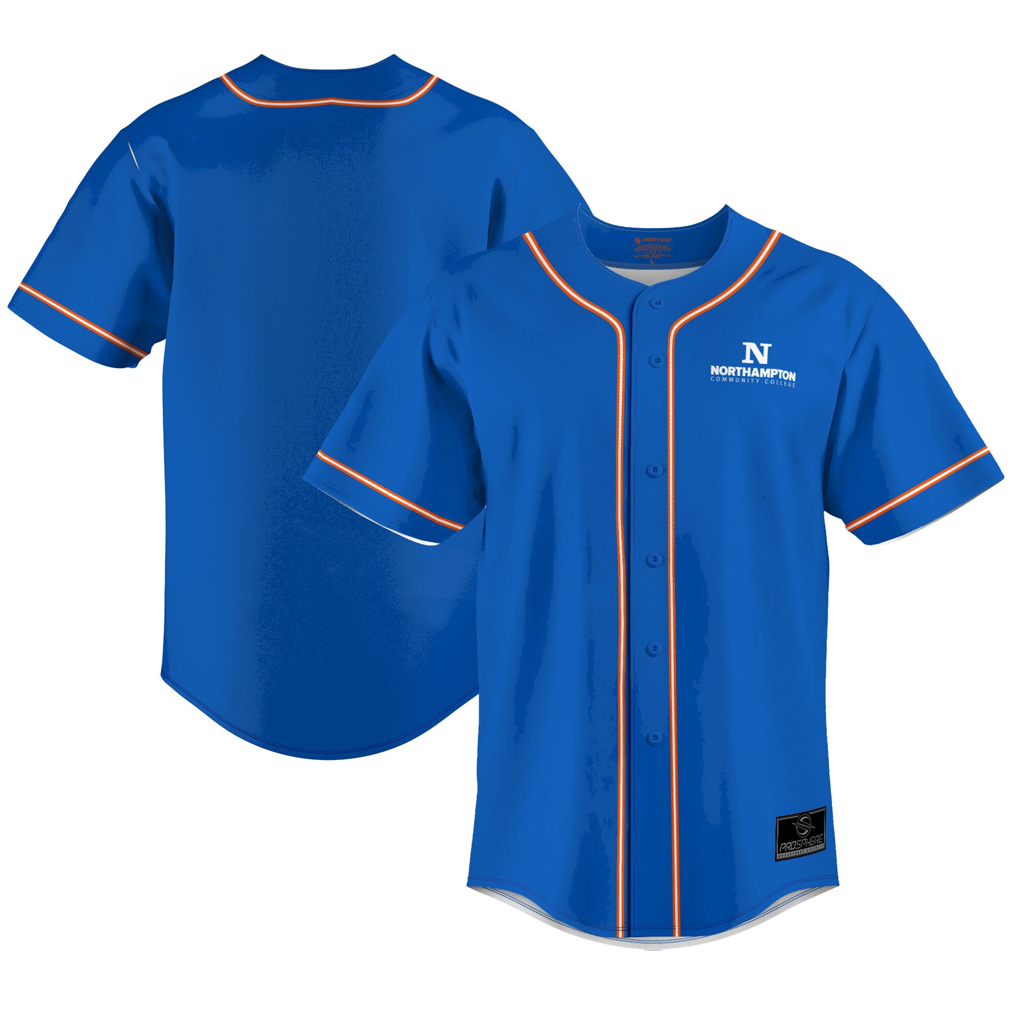 Northampton Community College Spartans Prosphere Baseball Jersey - Blue