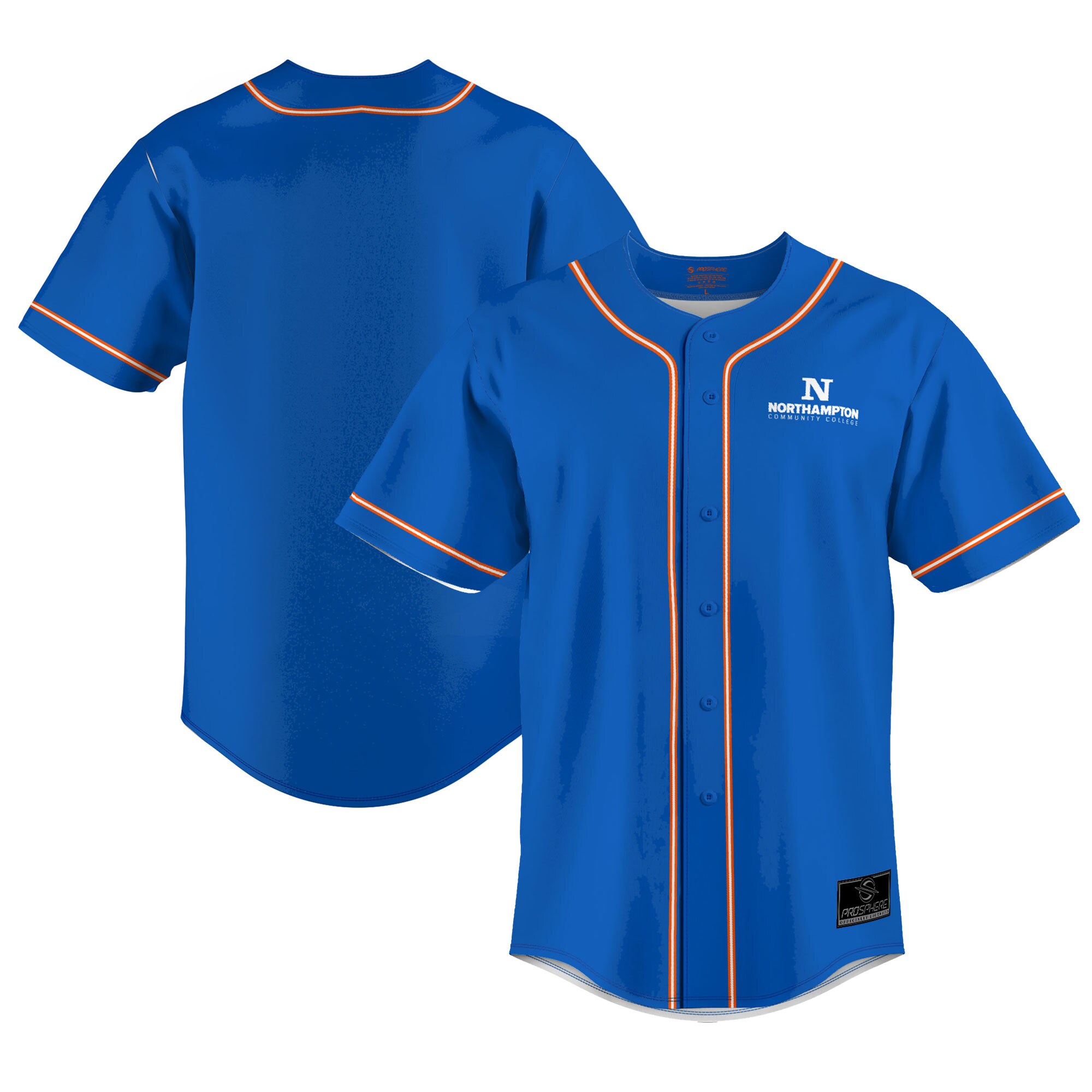Northampton Community College Spartans Prosphere Youth Baseball Jersey - Blue