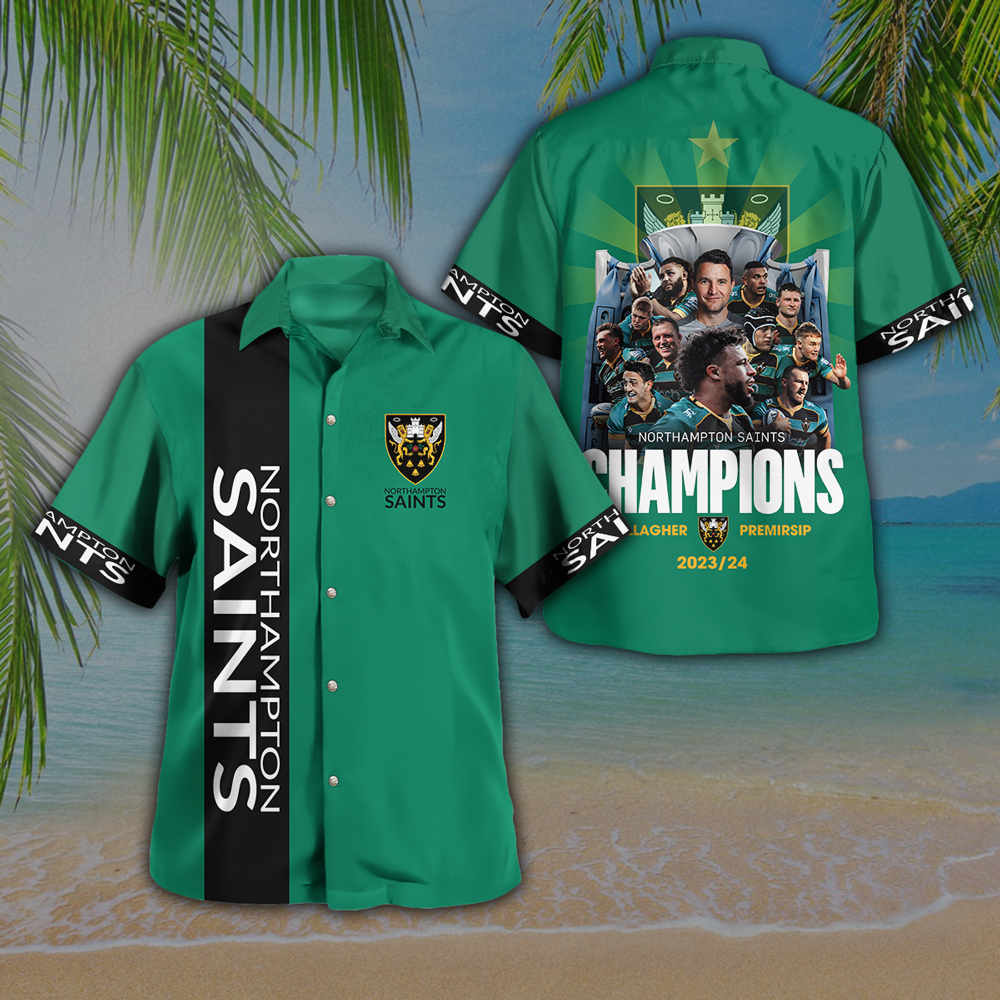 Northampton Saints Premiership Rugby Hawaiian Shirt Gifts For Fans