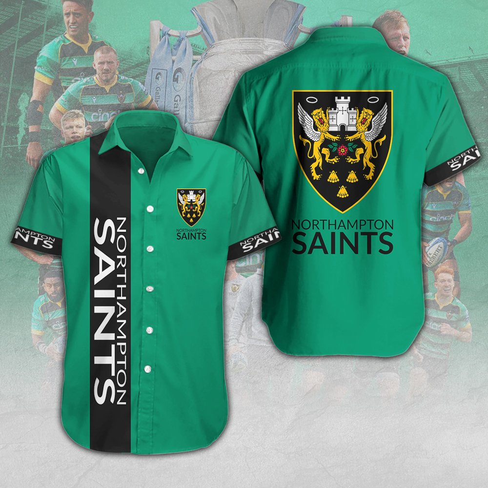 Northampton Saints Premiership Rugby Hawaiian Shirt Gifts For Fans