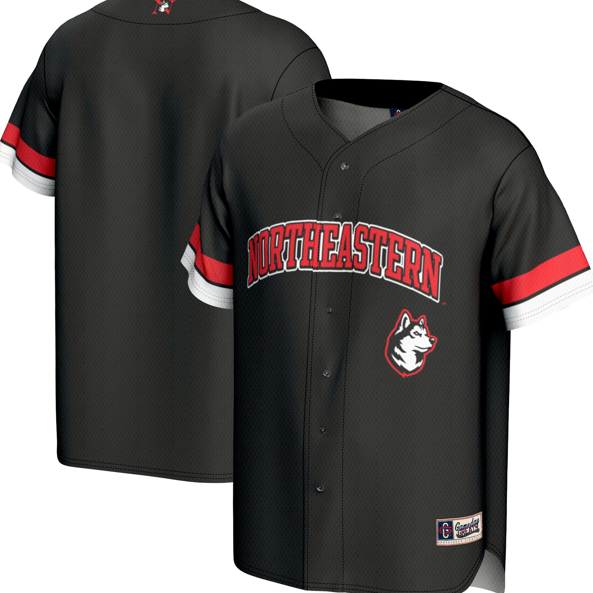 Northeastern Huskies Gameday Greats Spirit Baseball Jersey - Black
