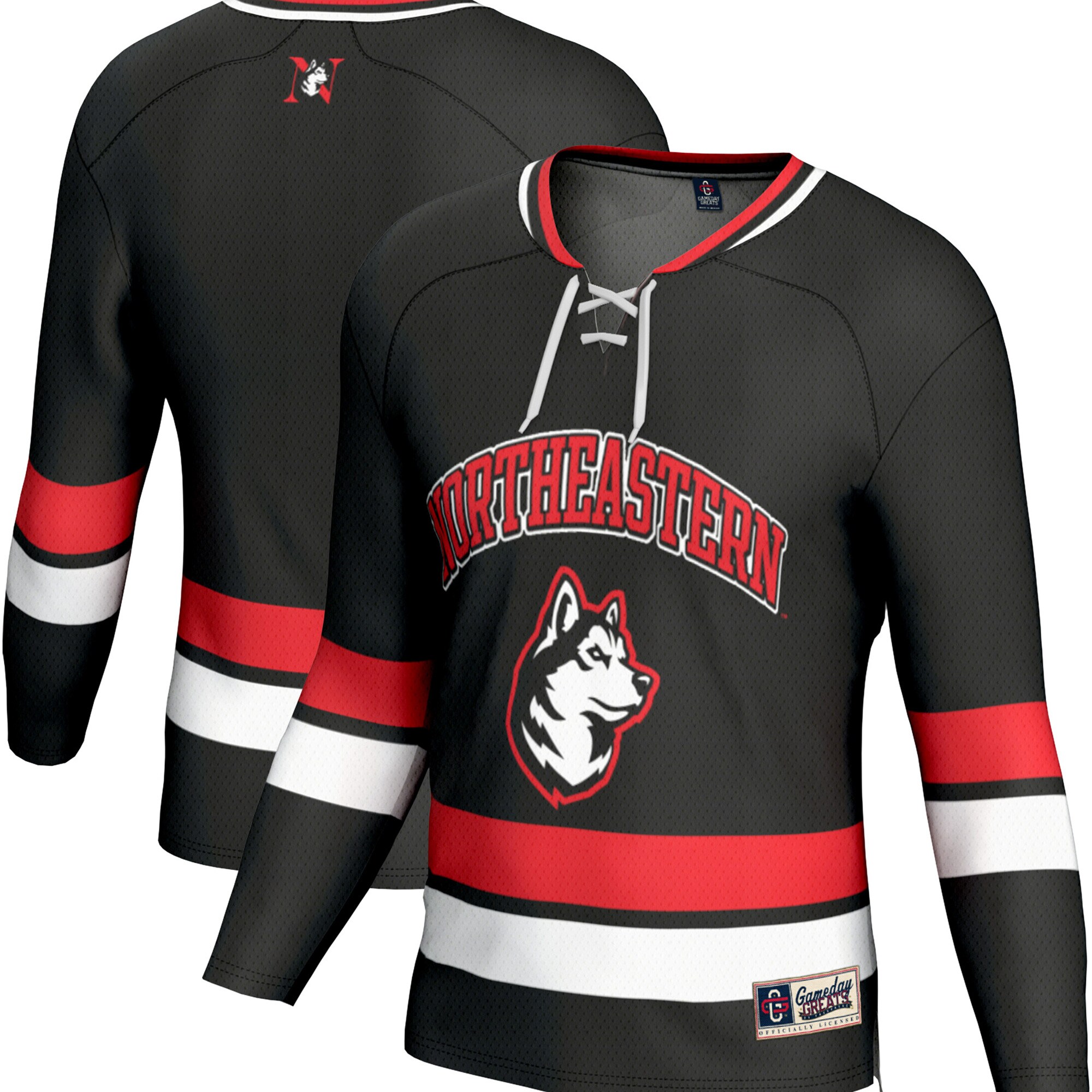 Northeastern Huskies Gameday Greats Spirit Hockey Jersey - Black