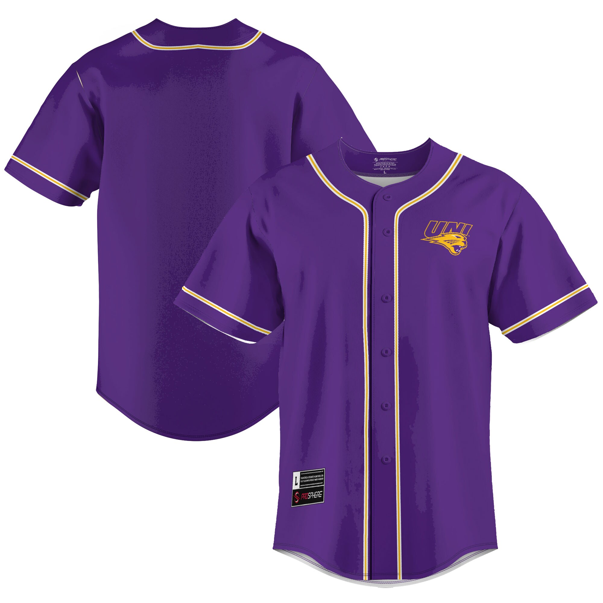 Northern Iowa Panthers Gameday Greats Lightweight Baseball Jersey - Purple