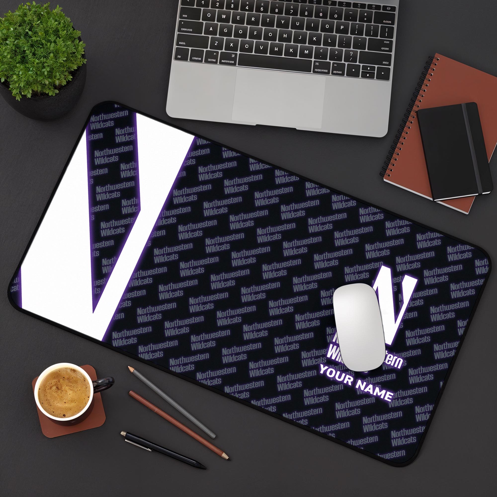 Northwestern Wildcats 2025 Version Mouse Pad Custom Printed, Sport Team Mouse Pad, Sport Gift For Fans