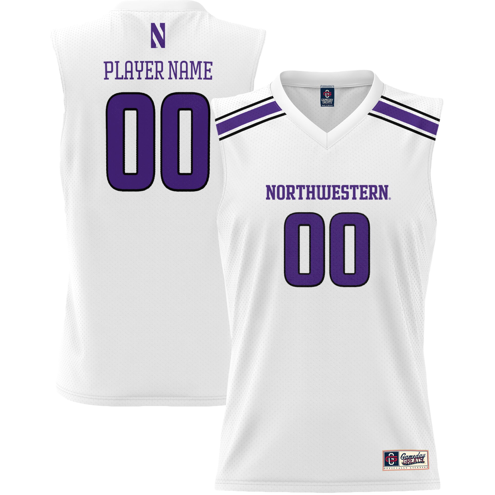 Northwestern Wildcats Gameday Greats NIL Pick A Player Mens Basketball Jersey - White