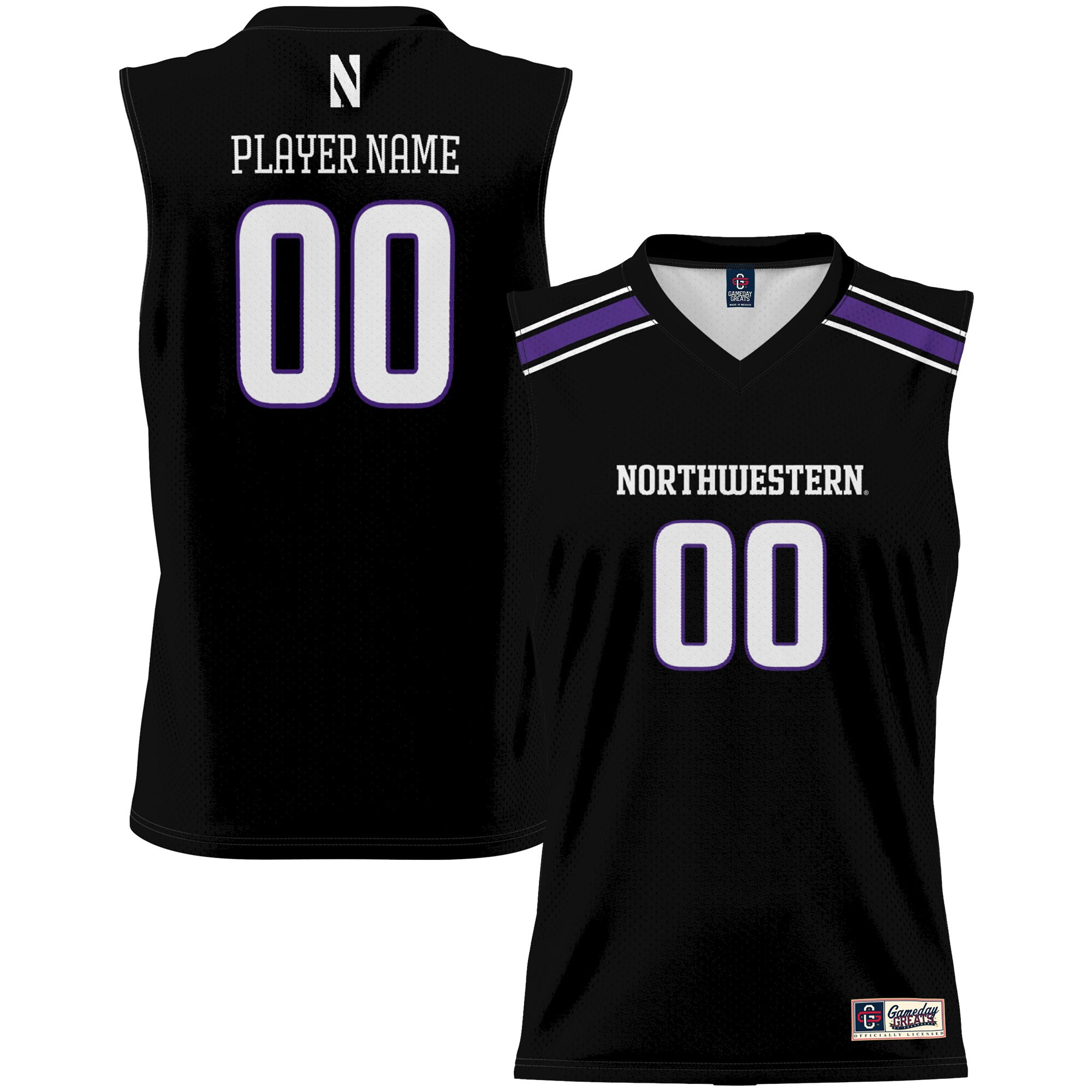Northwestern Wildcats Gameday Greats Unisex Lightweight NIL Pick A Player Womens Basketball Jersey - Black