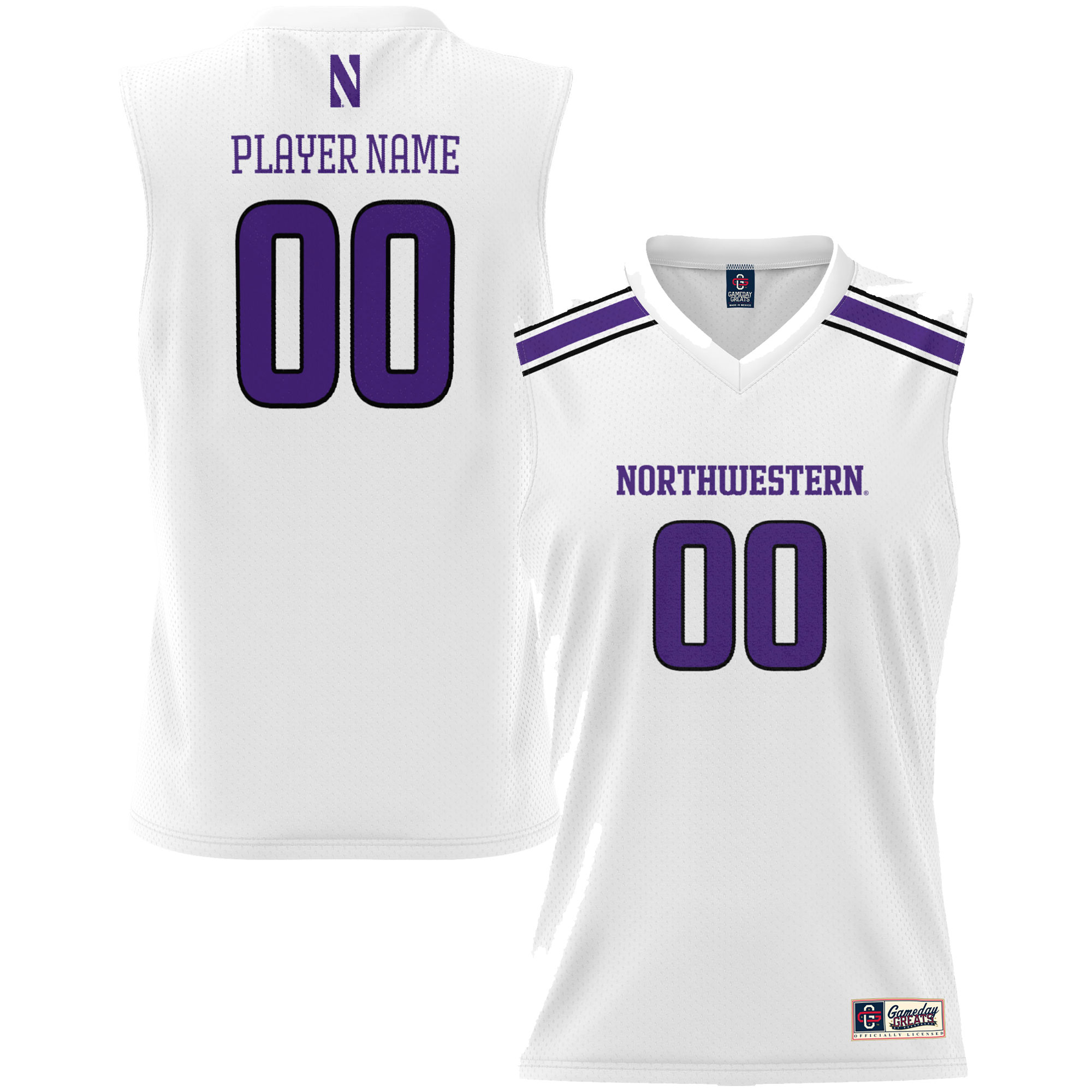 Northwestern Wildcats Gameday Greats Unisex Lightweight NIL Pick A Player Womens Basketball Jersey - White