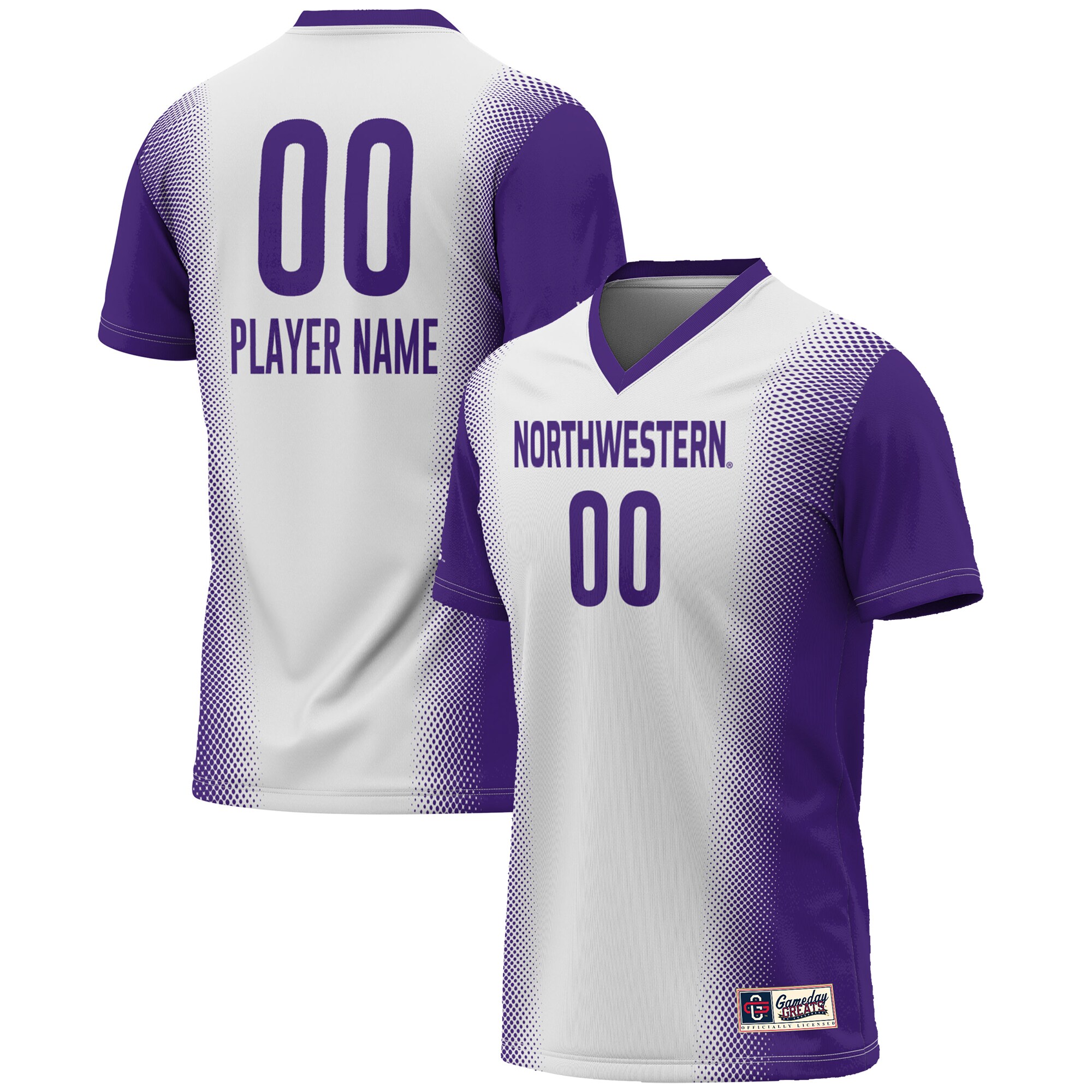 Northwestern Wildcats Gameday Greats Unisex NIL Pick A Player Lightweight Womens Soccer Jersey - White