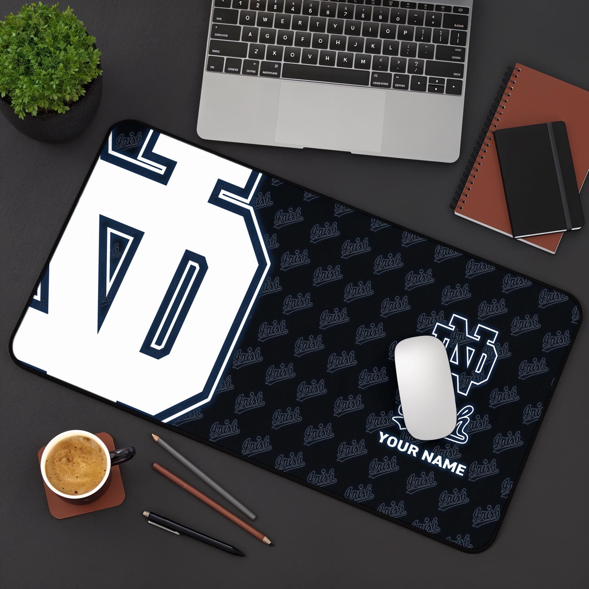 Notre Dame Fighting Irish 2025 Version Mouse Pad Custom Printed, Sport Team Mouse Pad, Sport Gift For Fans