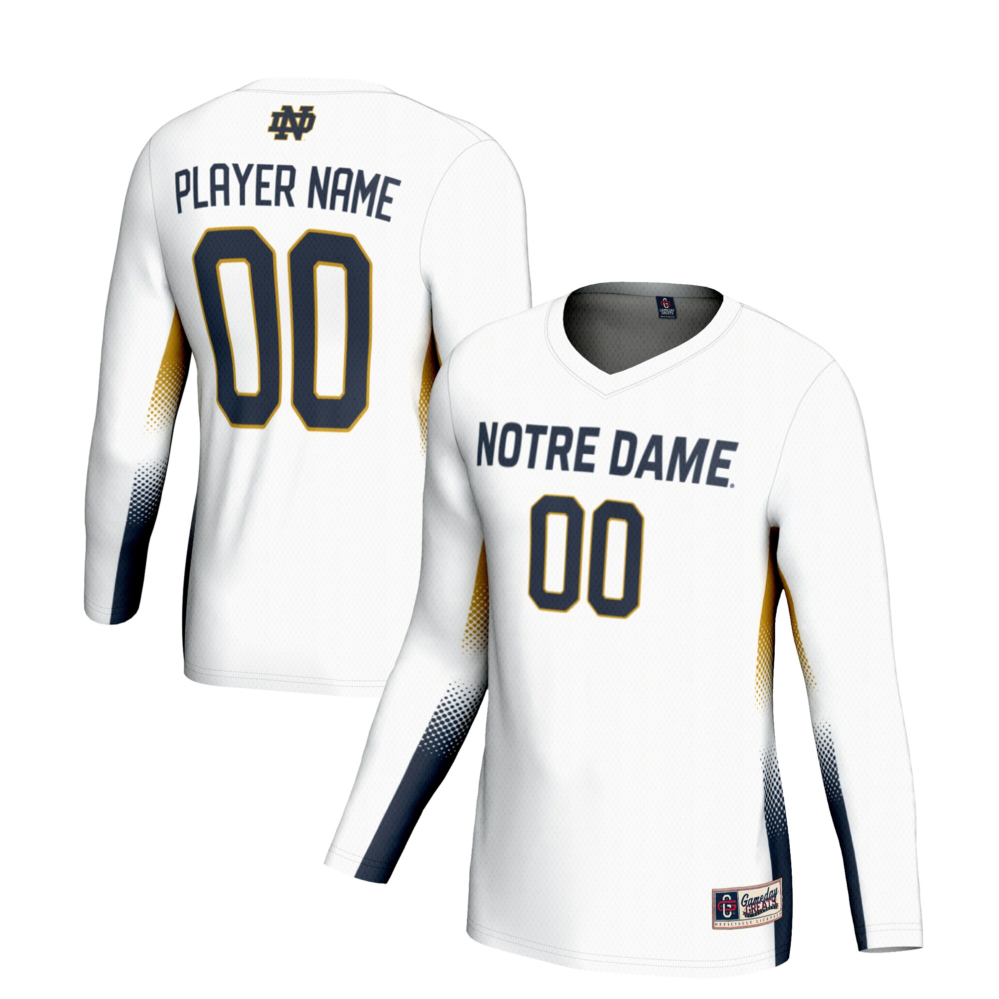 Notre Dame Fighting Irish Gameday Greats Unisex NIL Lightweight Volleyball Jersey - White