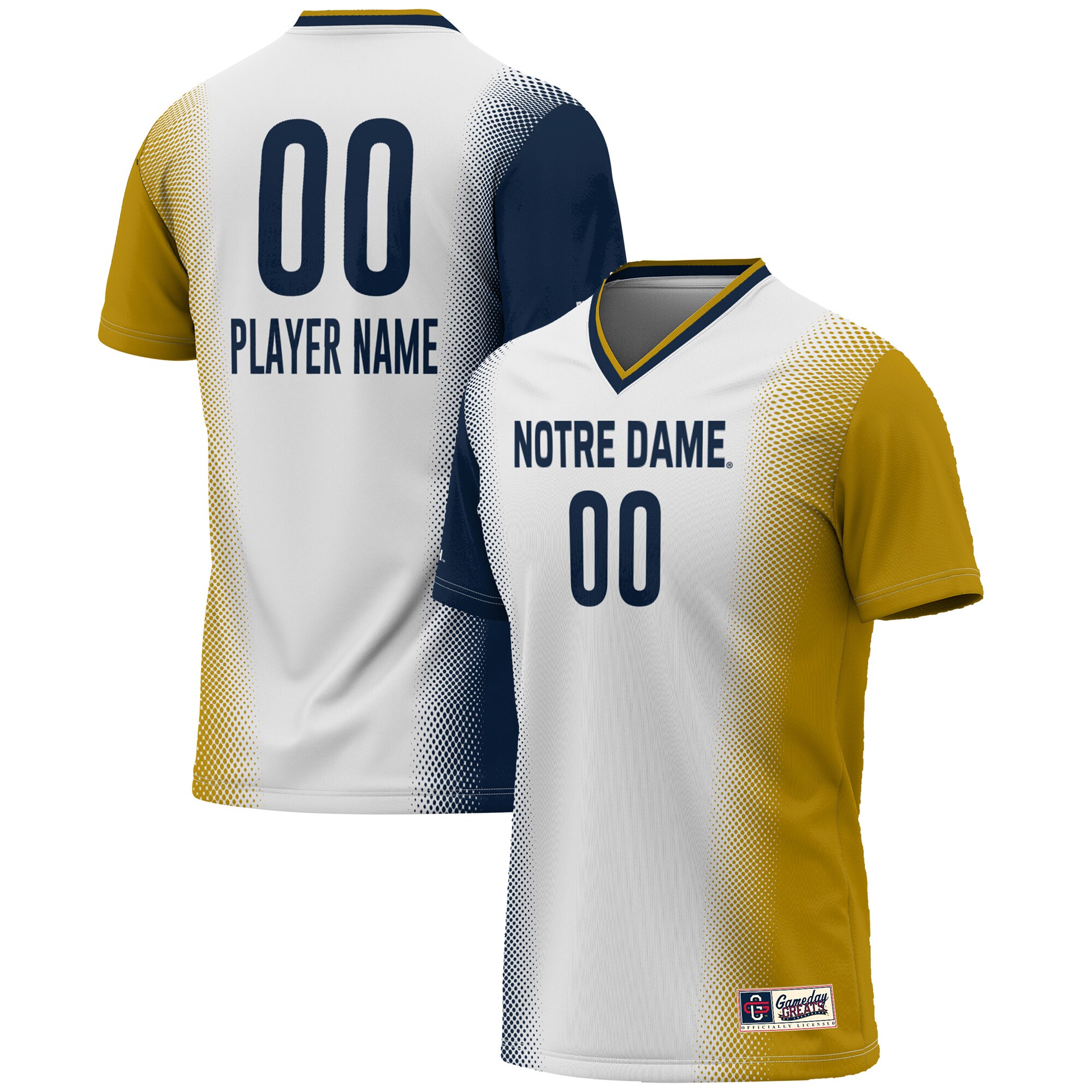 Notre Dame Fighting Irish Gameday Greats Unisex NIL Pick A Player Lightweight Womens Soccer Jersey - White
