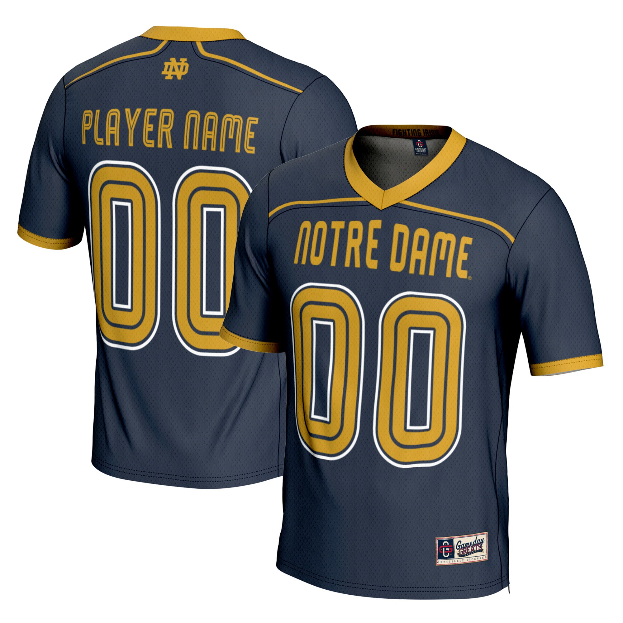 Notre Dame Fighting Irish Gameday Greats Youth Mens Lacrosse NIL Lightweight Jersey - Navy