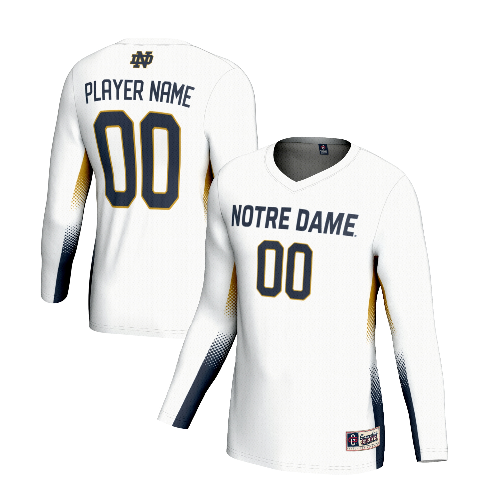 Notre Dame Fighting Irish Gameday Greats Youth NIL Lightweight Volleyball Jersey - White