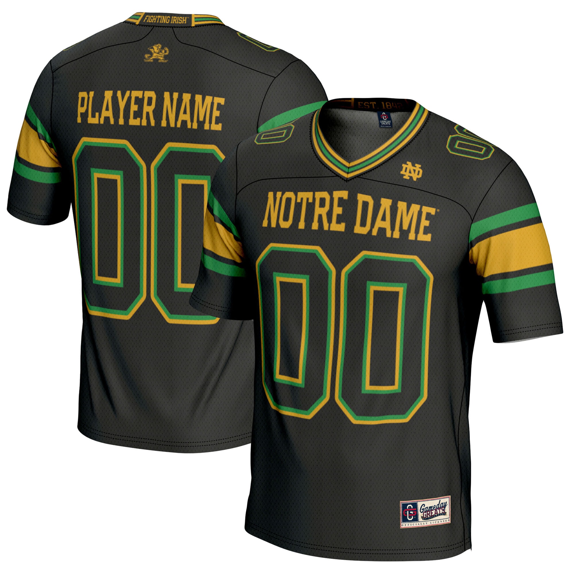 Notre Dame Fighting Irish Gameday Greats Youth NIL Pick A Player Football Jersey - Black