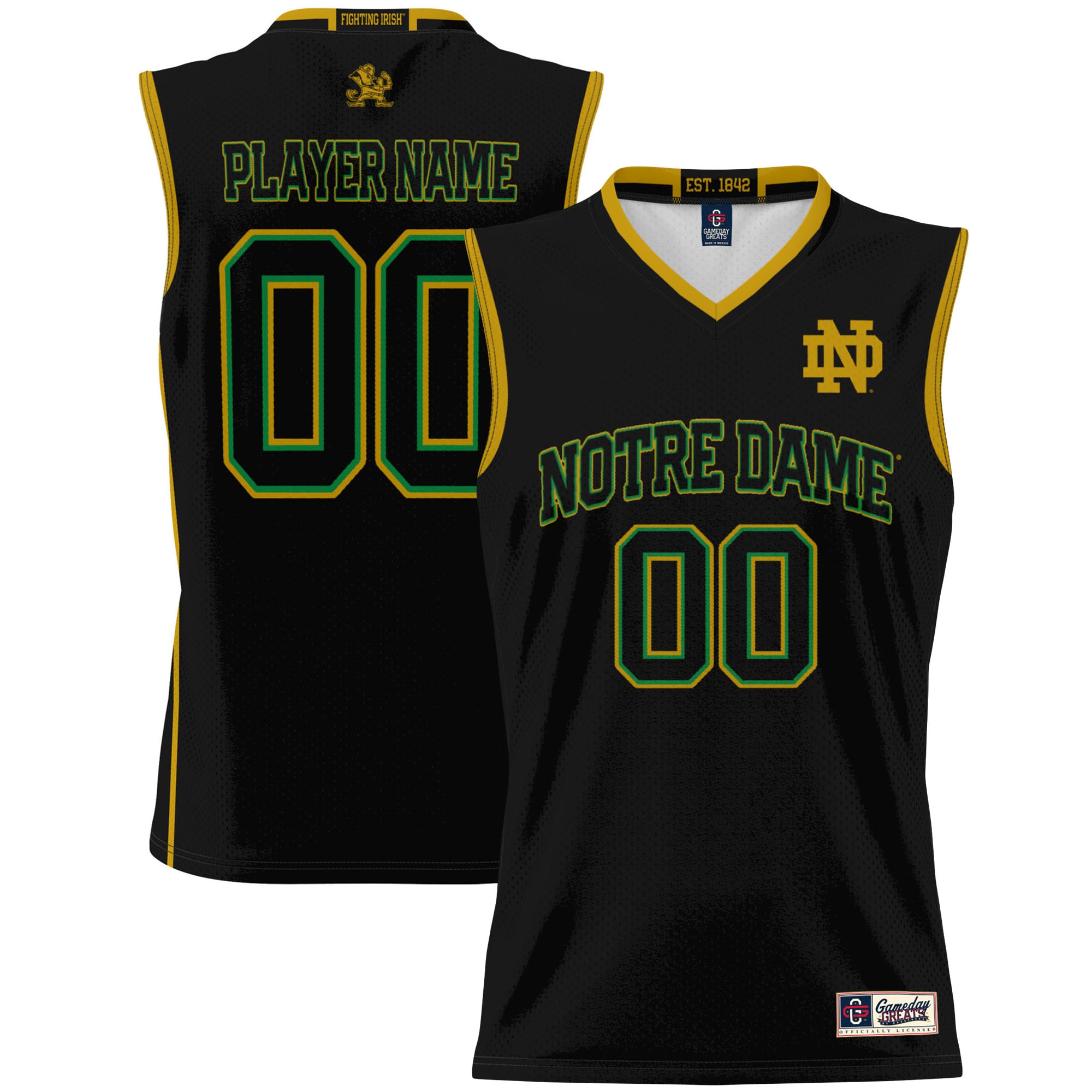 Notre Dame Fighting Irish Gameday Greats Youth NIL Pick A Player Lightweight Womens Basketball Jersey - Black