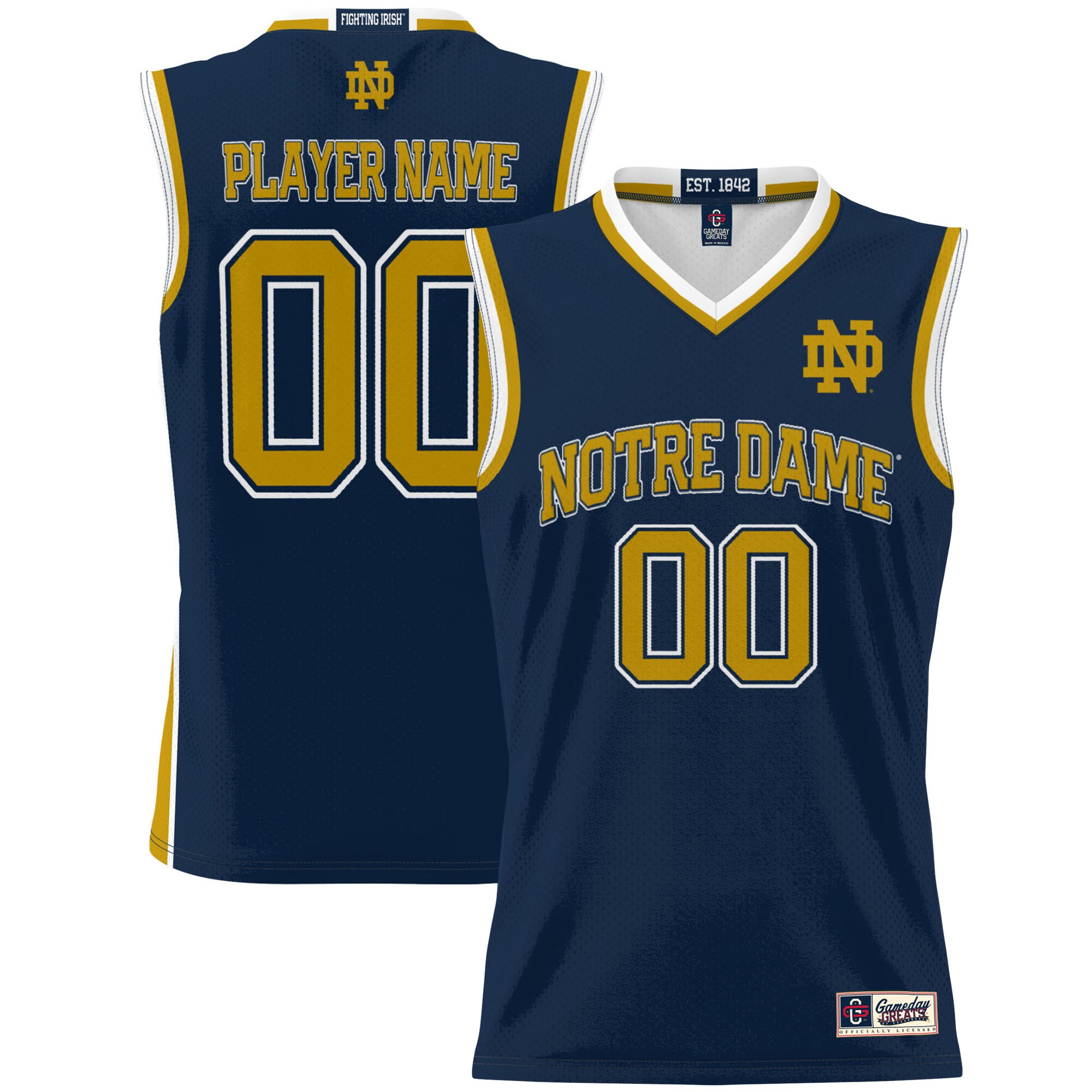 Notre Dame Fighting Irish Gameday Greats Youth NIL Pick A Player Lightweight Womens Basketball Jersey - Navy