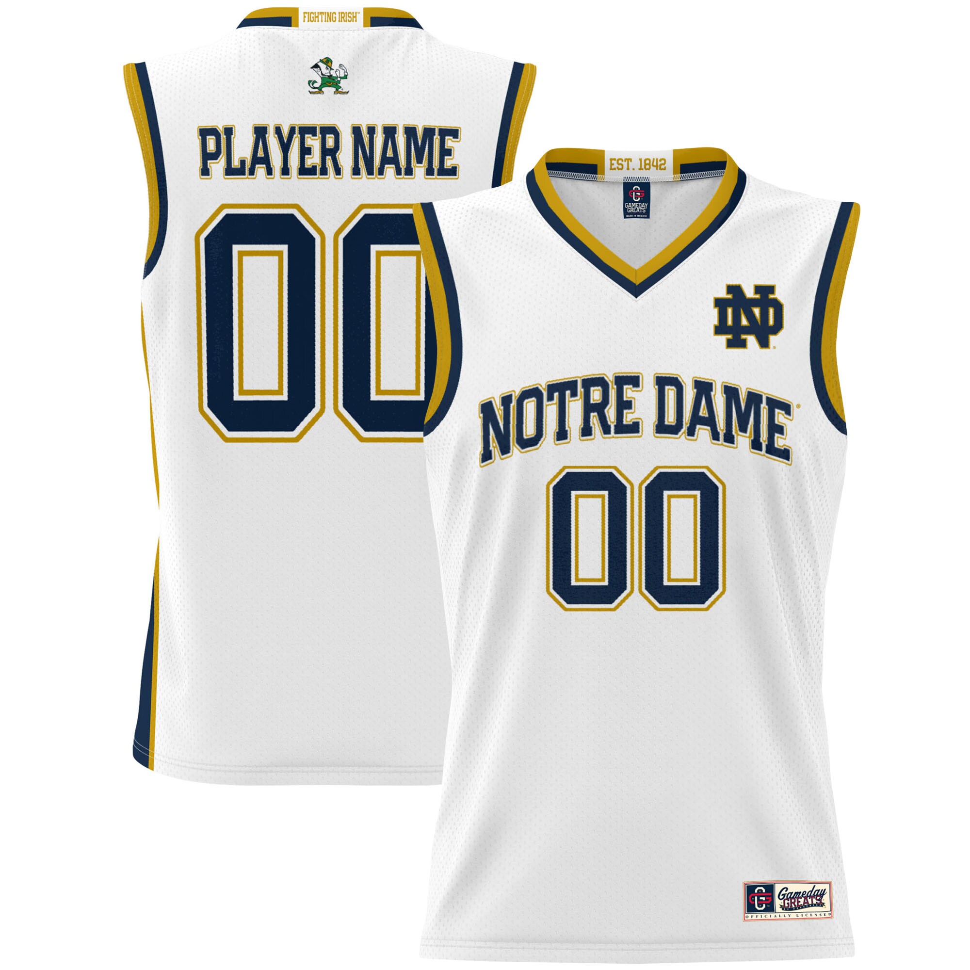 Notre Dame Fighting Irish Gameday Greats Youth NIL Pick A Player Lightweight Womens Basketball Jersey - White