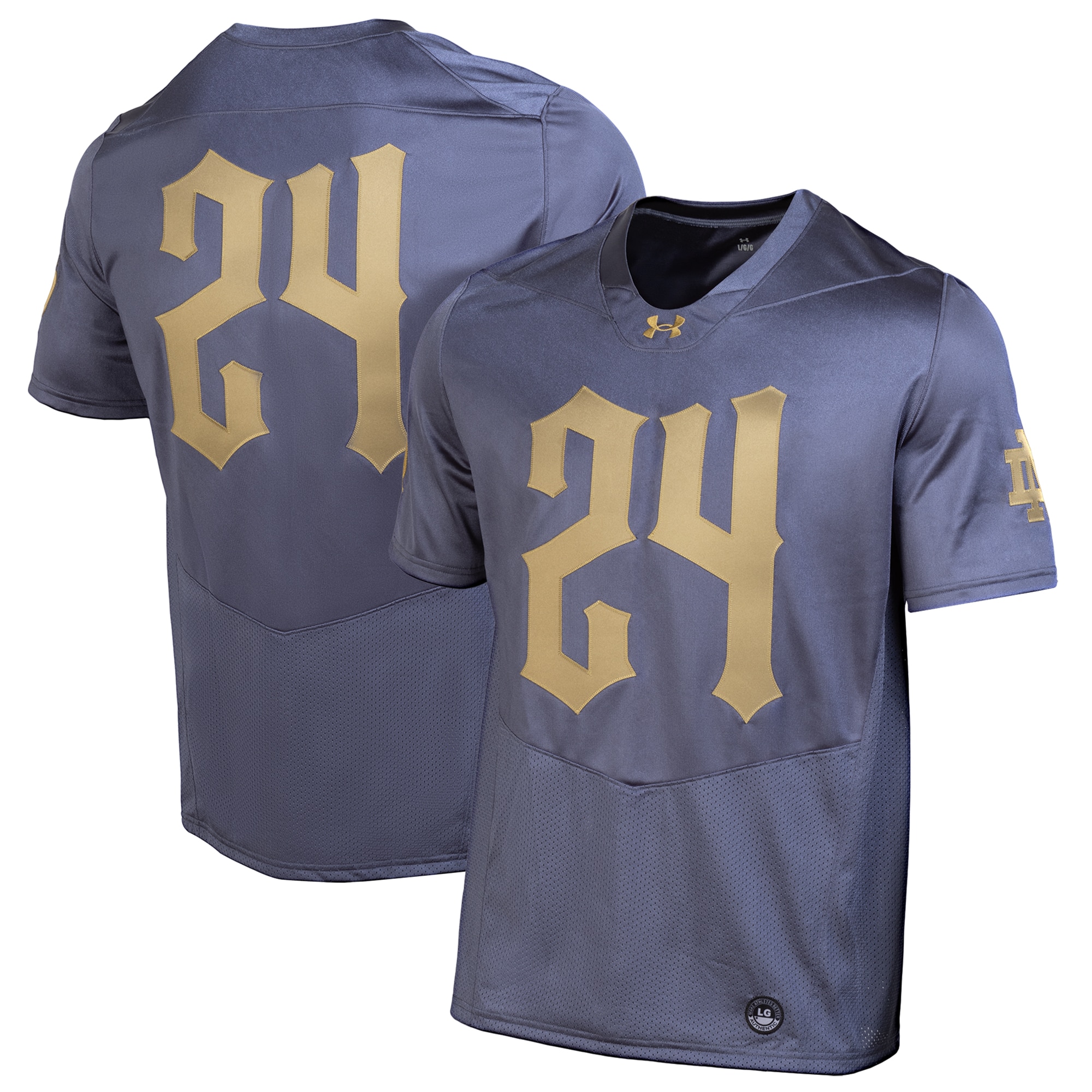 Notre Dame Fighting Irish Under Armour 2024 Shamrock Series Replica Jersey - Navy
