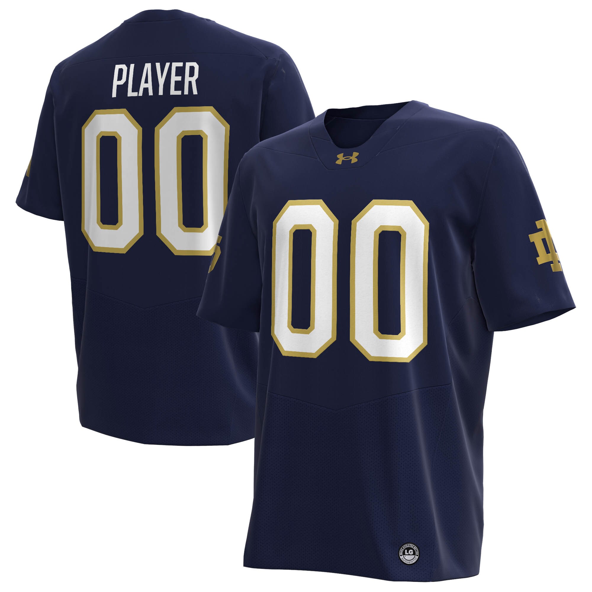 Notre Dame Fighting Irish Under Armour NIL Pick A Player Replica Football Jersey - Navy