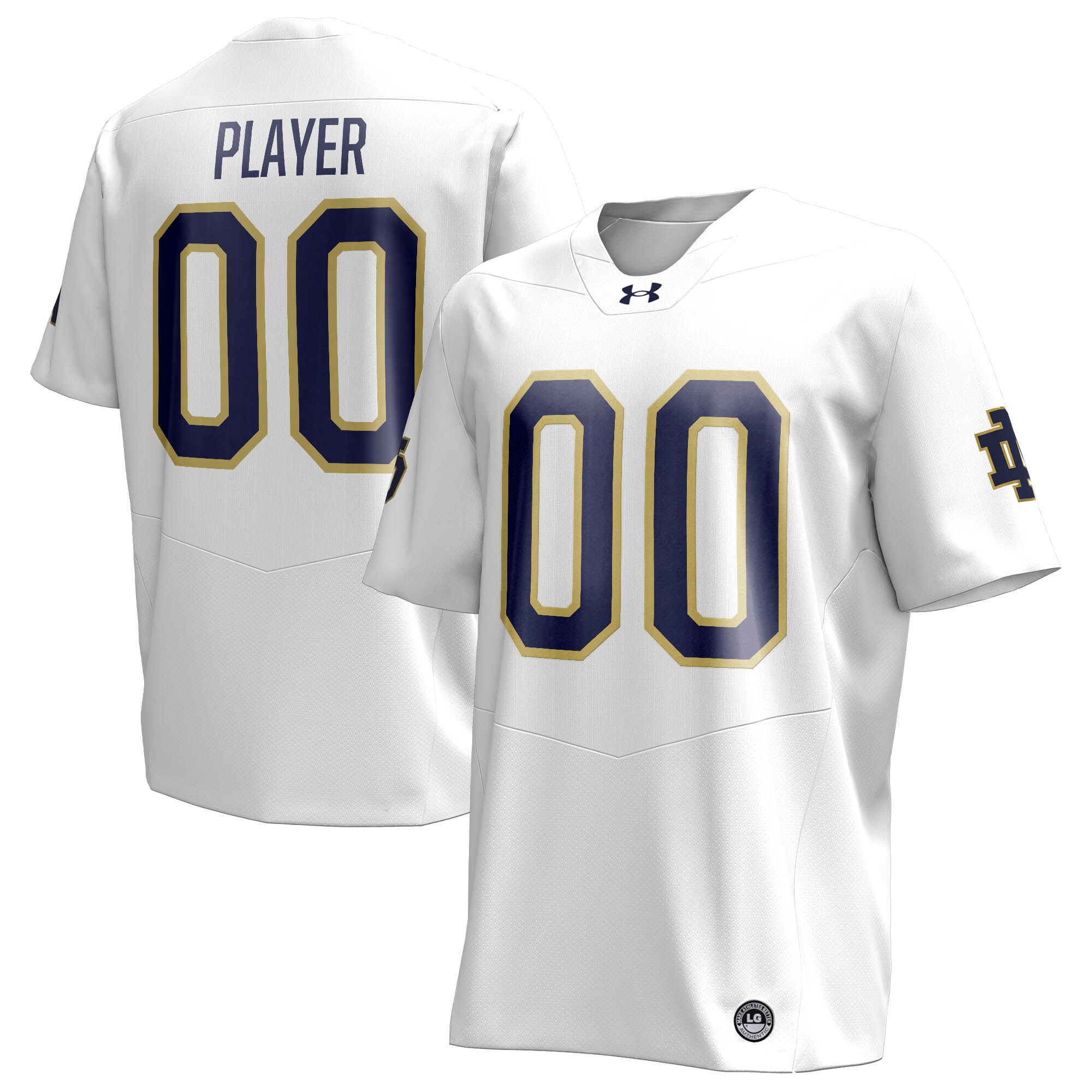 Notre Dame Fighting Irish Under Armour NIL Pick A Player Replica Football Jersey - White