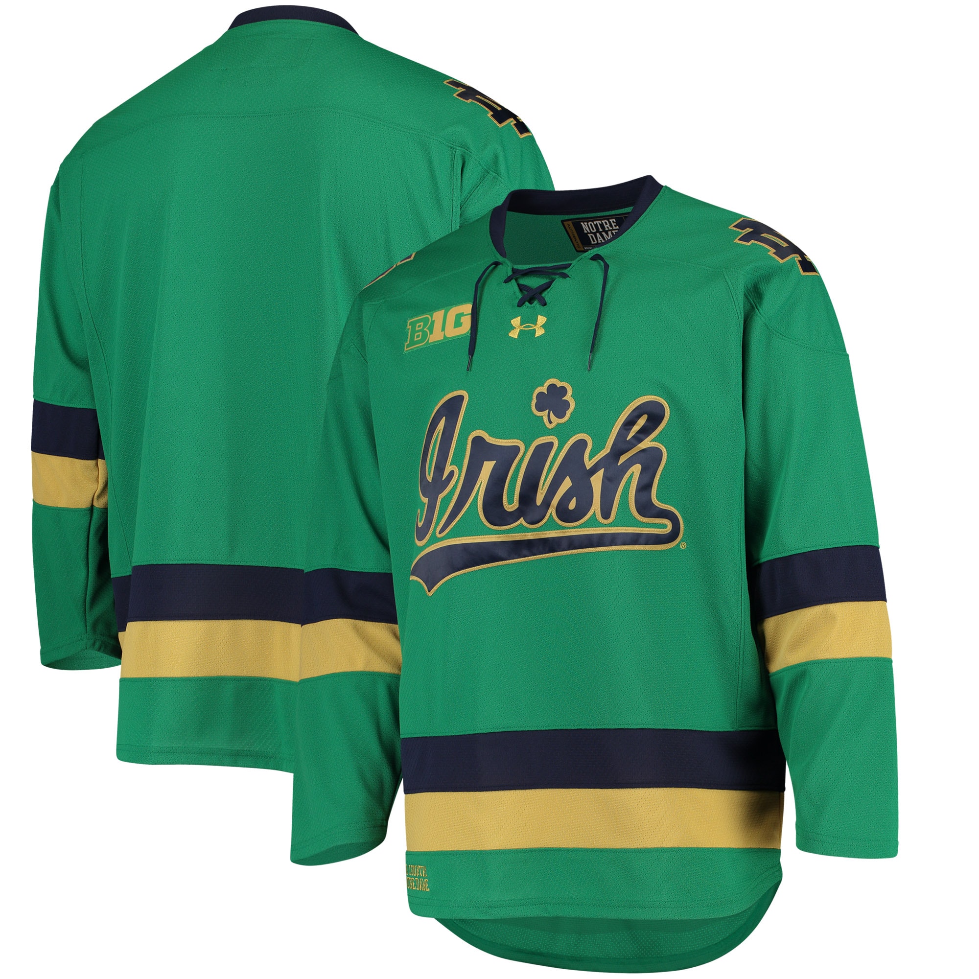 Notre Dame Fighting Irish Under Armour Replica Hockey Jersey - Green