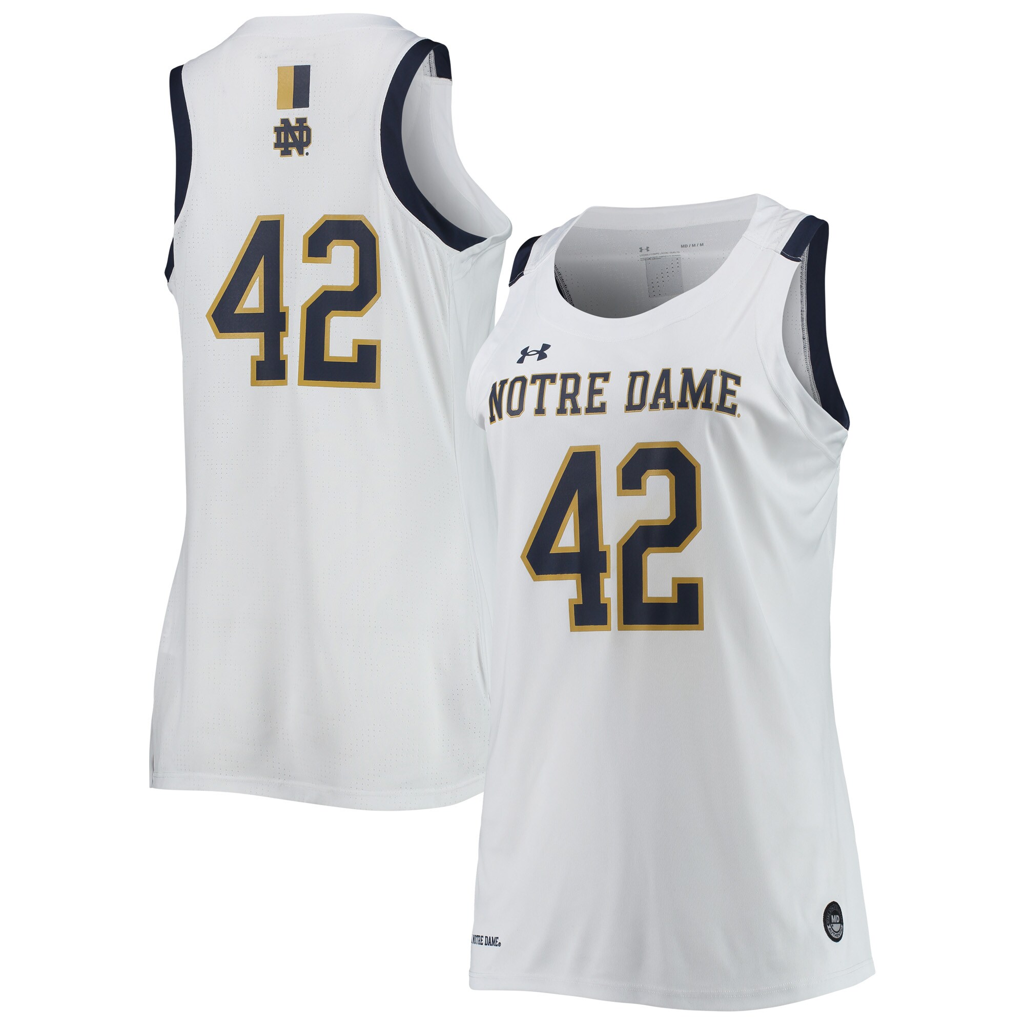 Notre Dame Fighting Irish Under Armour Womens Replica Swingman Basketball Jersey - White