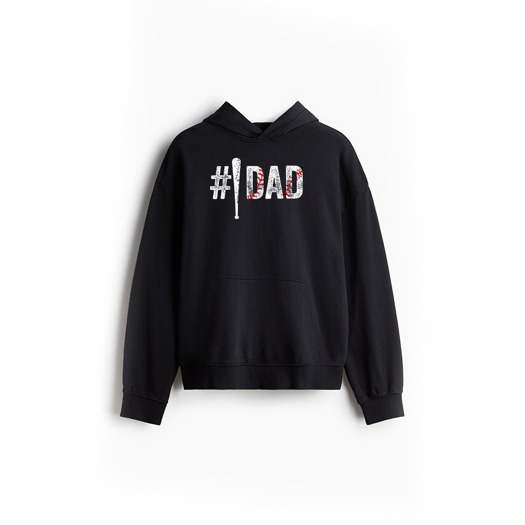 Number One Baseball Dad For Fathers Day #1 Daddy Funny Hoodie