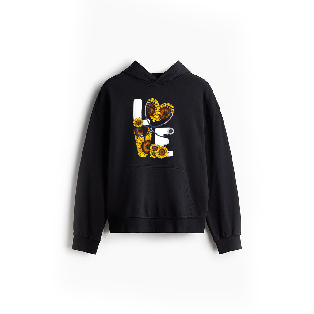 Nurse Sunflower Leopard Love Nursing Lovers Hoodie
