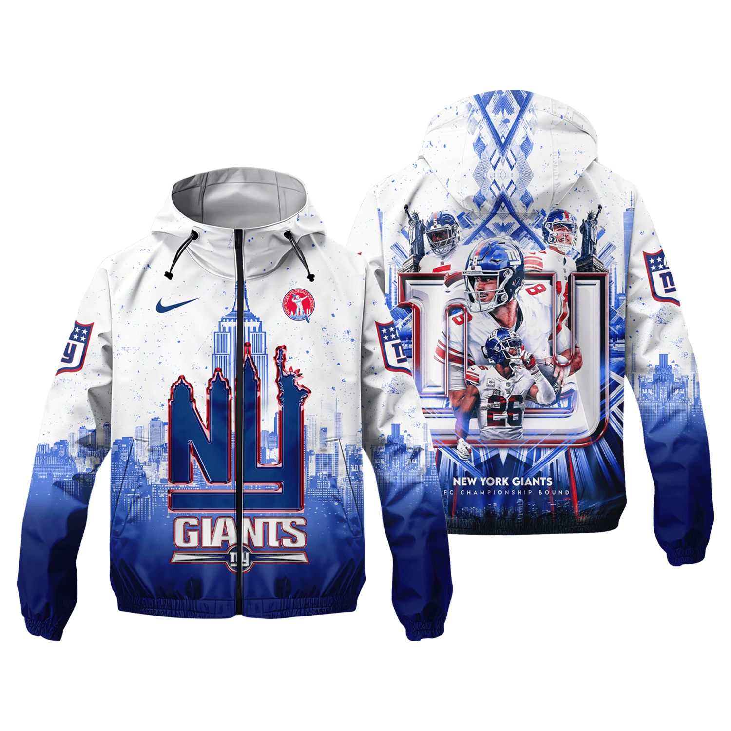 NYG Team Championship Bound Windbreaker Jacket
