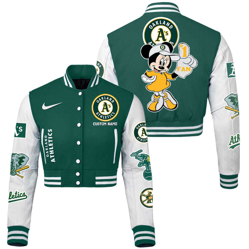 Oakland Athletics MLB Style Cropped Baseball Jacket For Fans