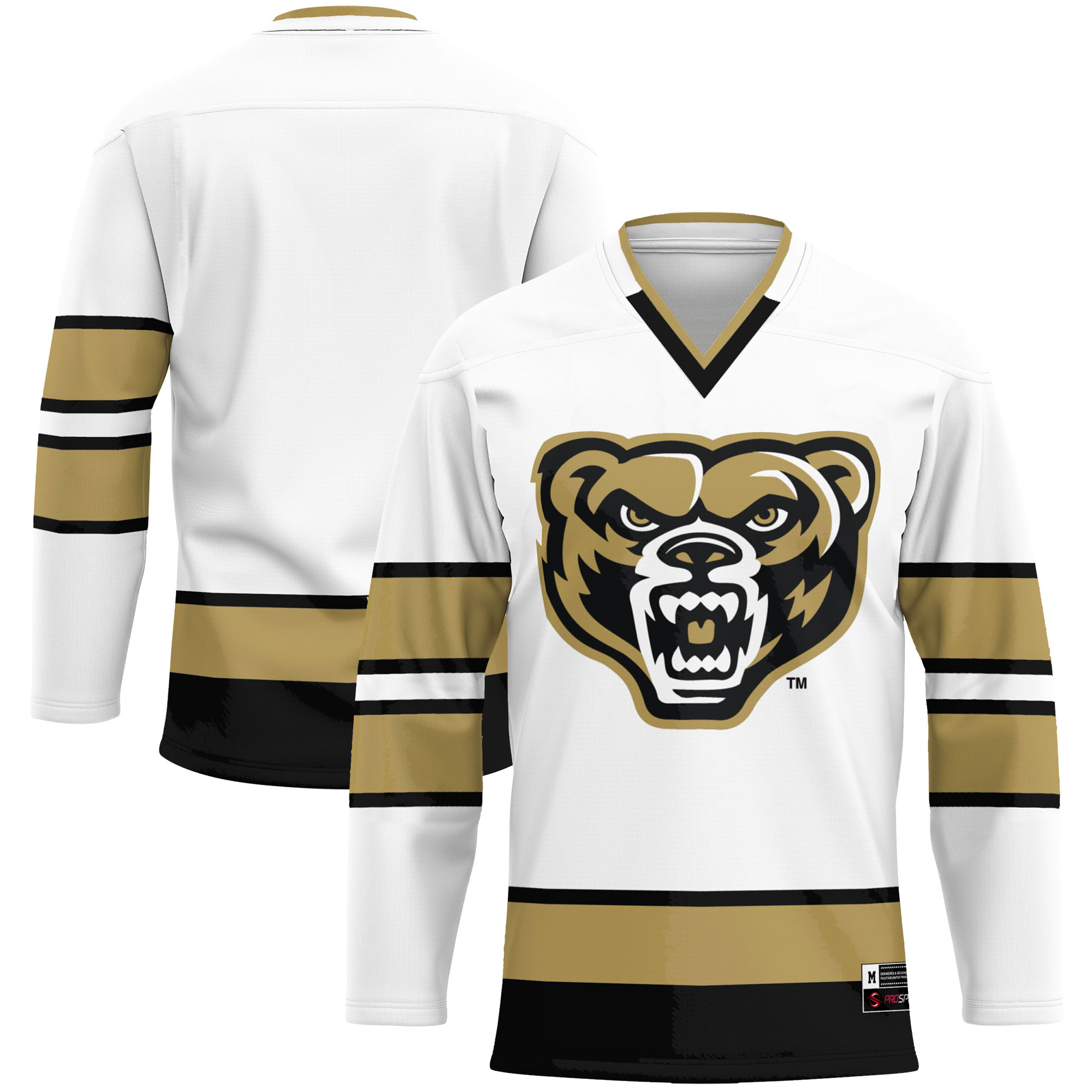 Oakland Golden Grizzlies Gameday Greats Hockey Jersey - White