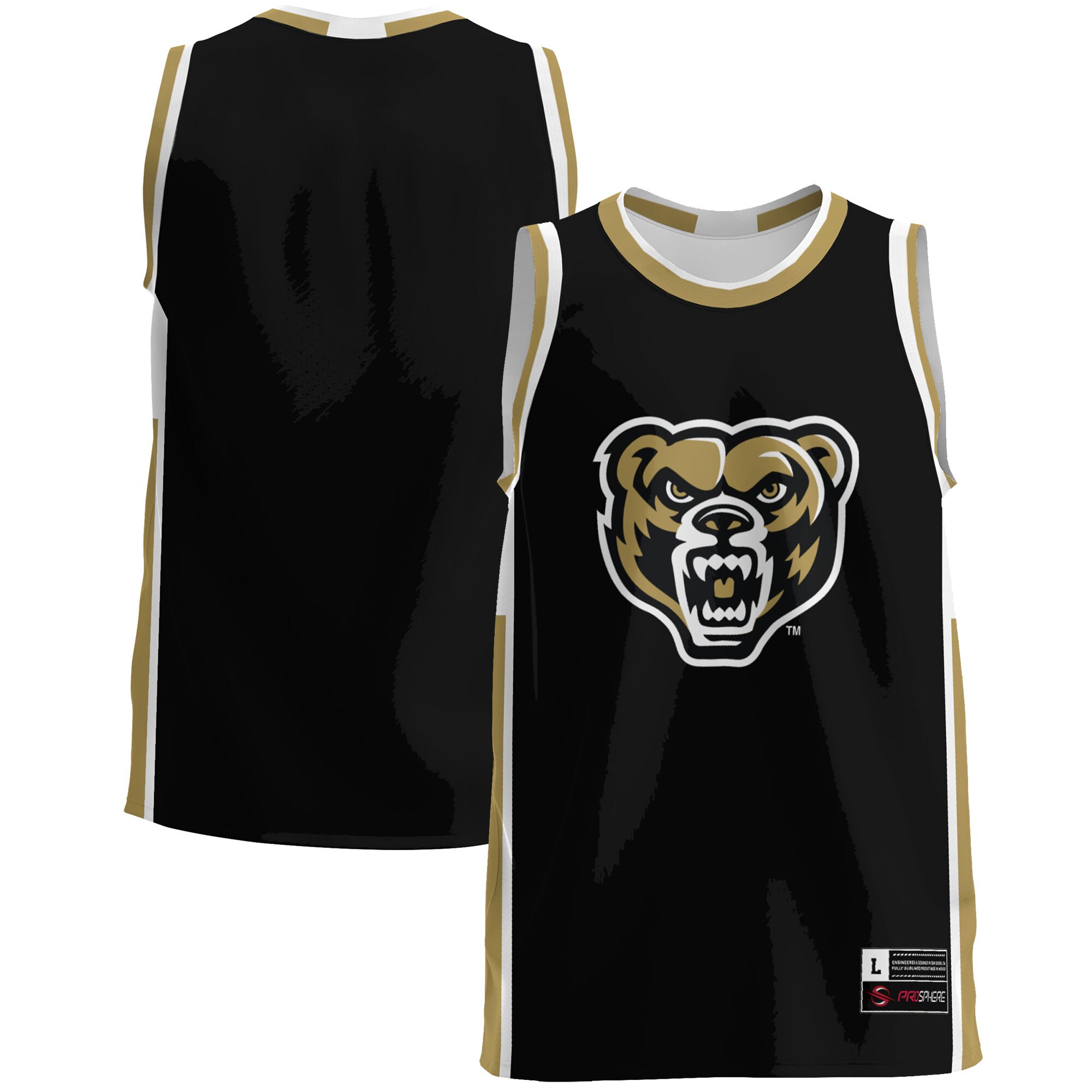 Oakland Golden Grizzlies Gameday Greats Lightweight Basketball Jersey - Black