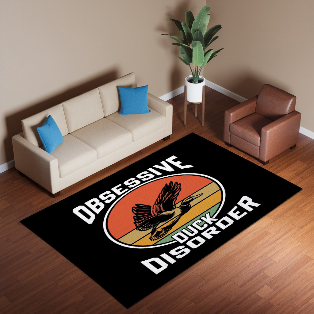 Obsessive Duck Disorder Retro Rug