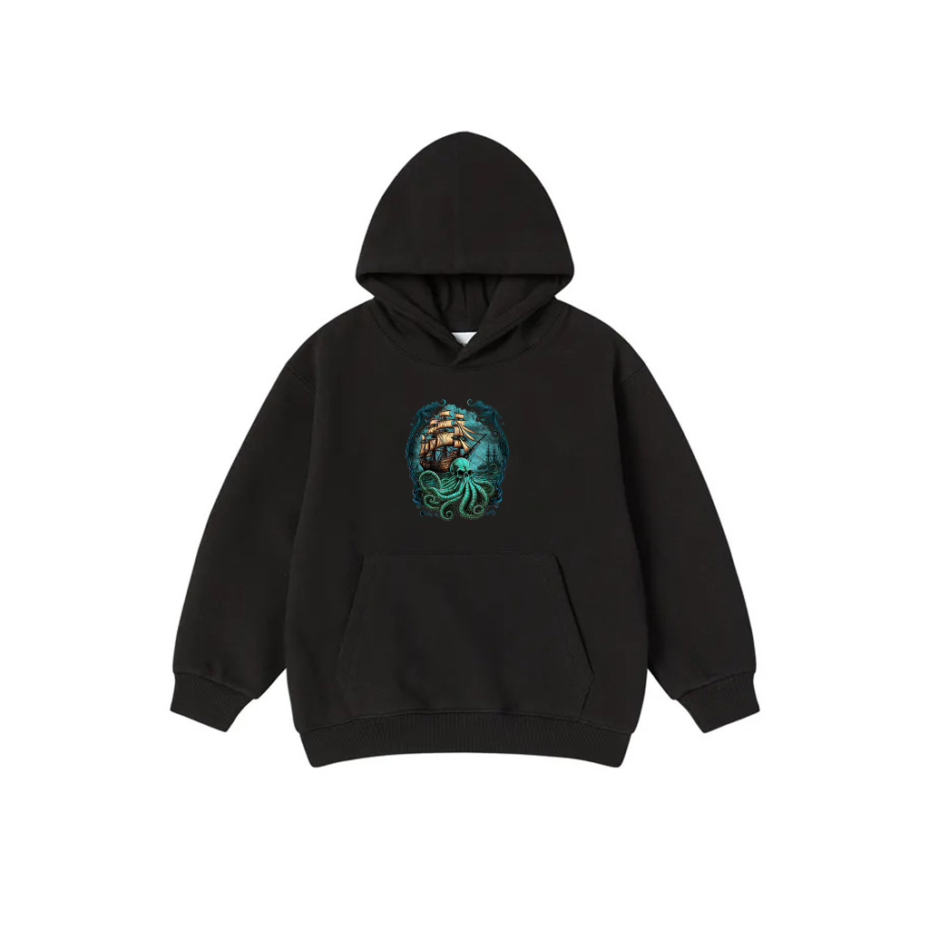 Octopus Kraken Pirate Ship Sailing Hoodie