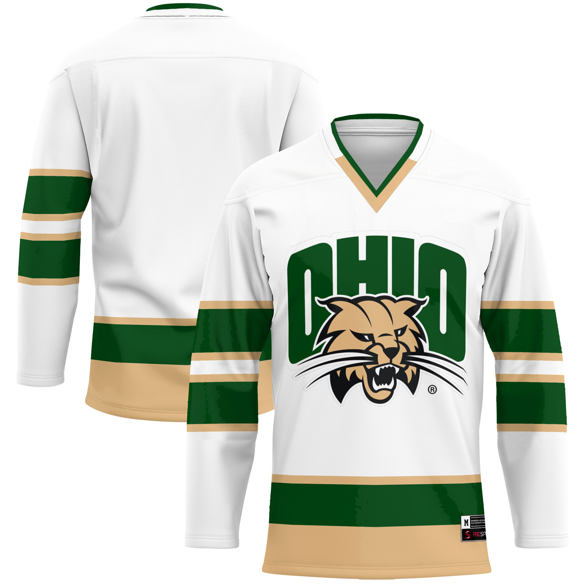 Ohio Bobcats Gameday Greats Hockey Jersey - Green