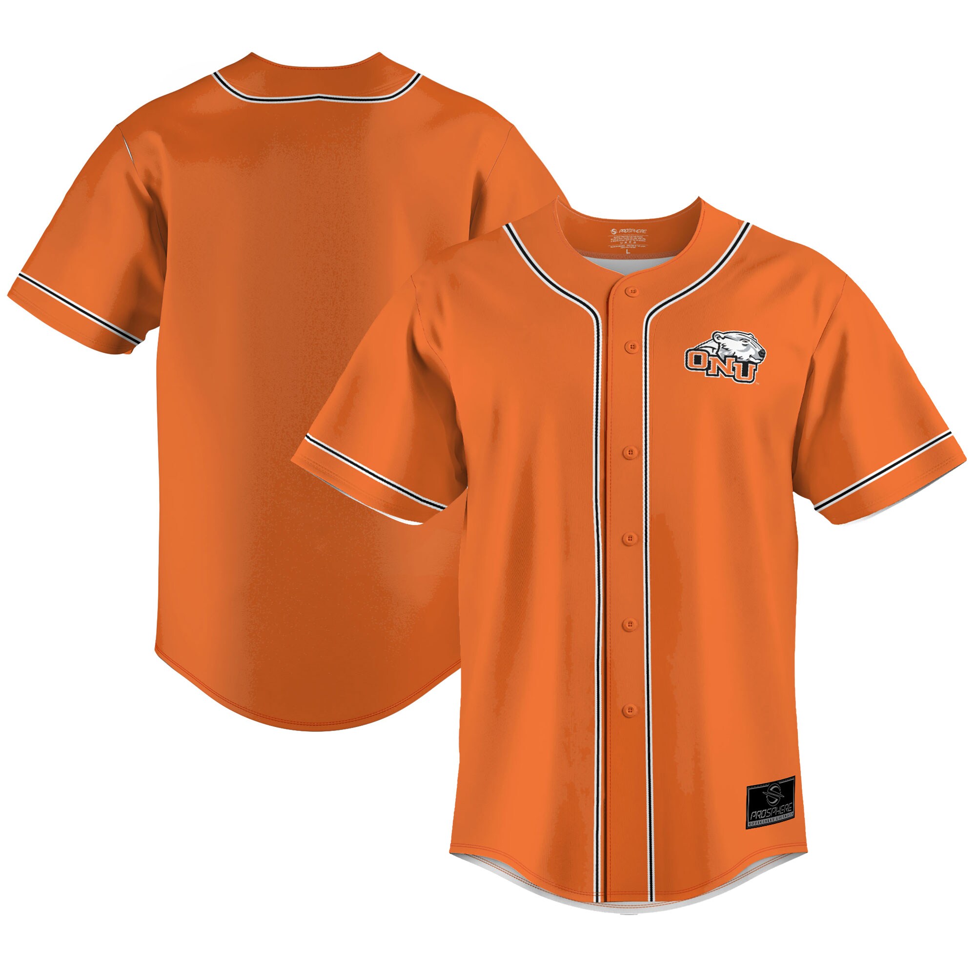 Ohio Northern Polar Bears Prosphere Baseball Jersey - Orange