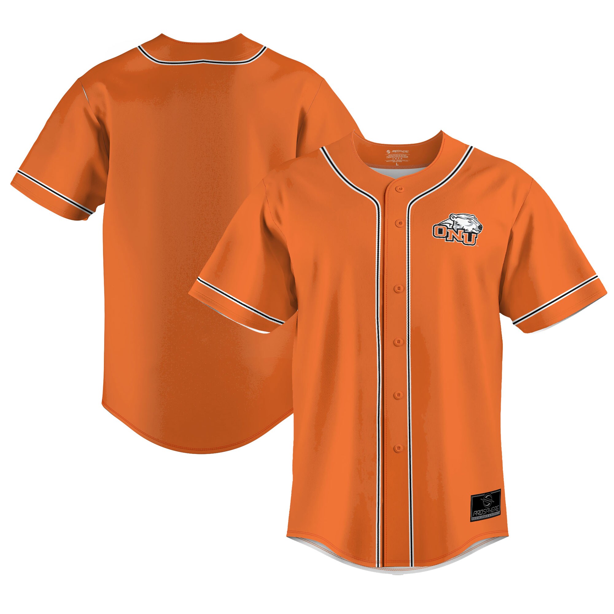 Ohio Northern Polar Bears Prosphere Youth Baseball Jersey - Orange