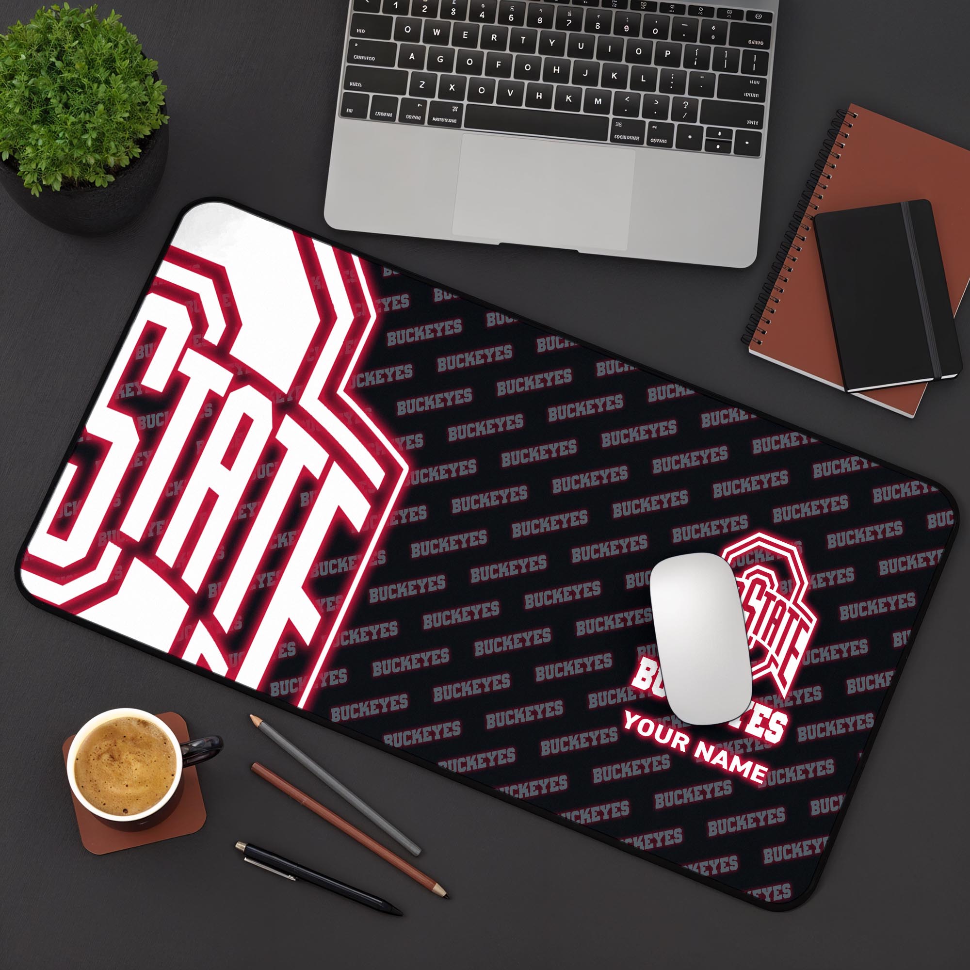 Ohio State Buckeyes 2025 Version Mouse Pad Custom Printed, Sport Team Mouse Pad, Sport Gift For Fans