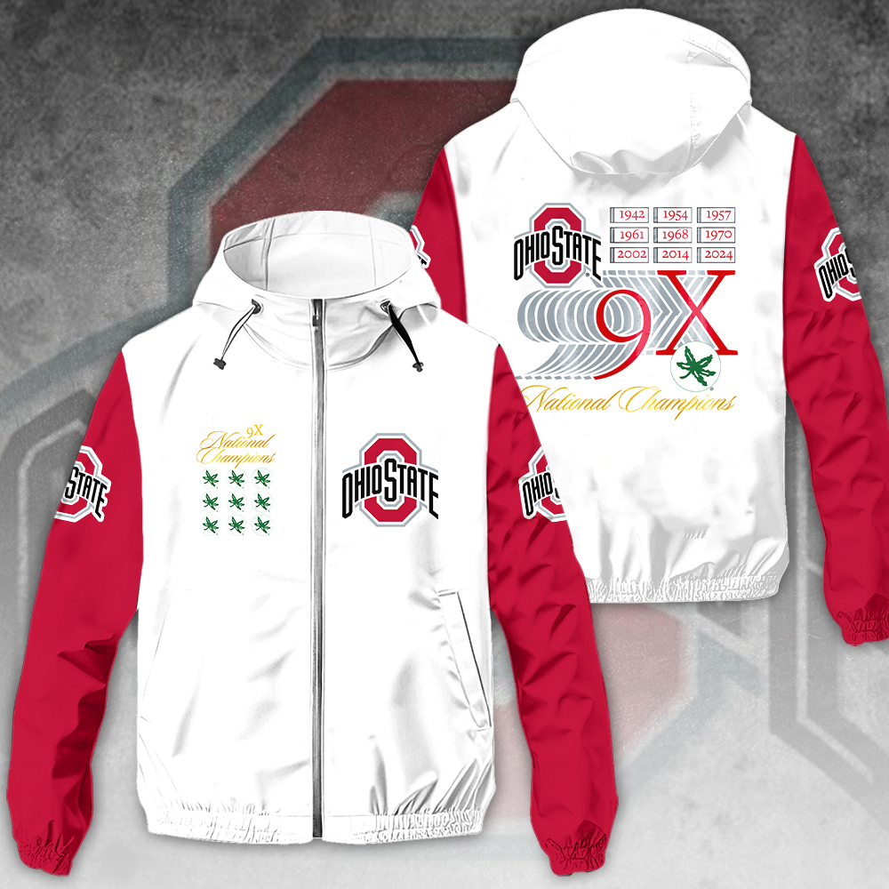 Ohio State Buckeyes NCAA Style Windbreaker Jacket For Fans
