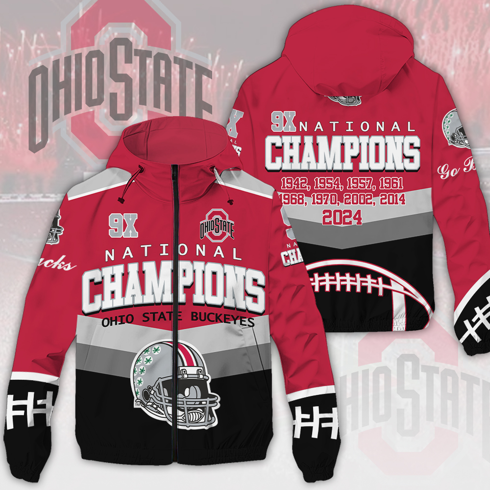 Ohio State Buckeyes NCAA Style Windbreaker Jacket For Fans