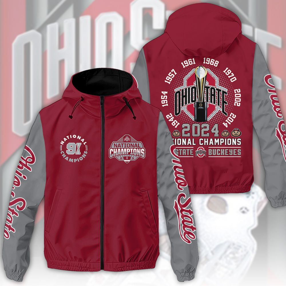 Ohio State Buckeyes NCAA Style Windbreaker Jacket For Fans