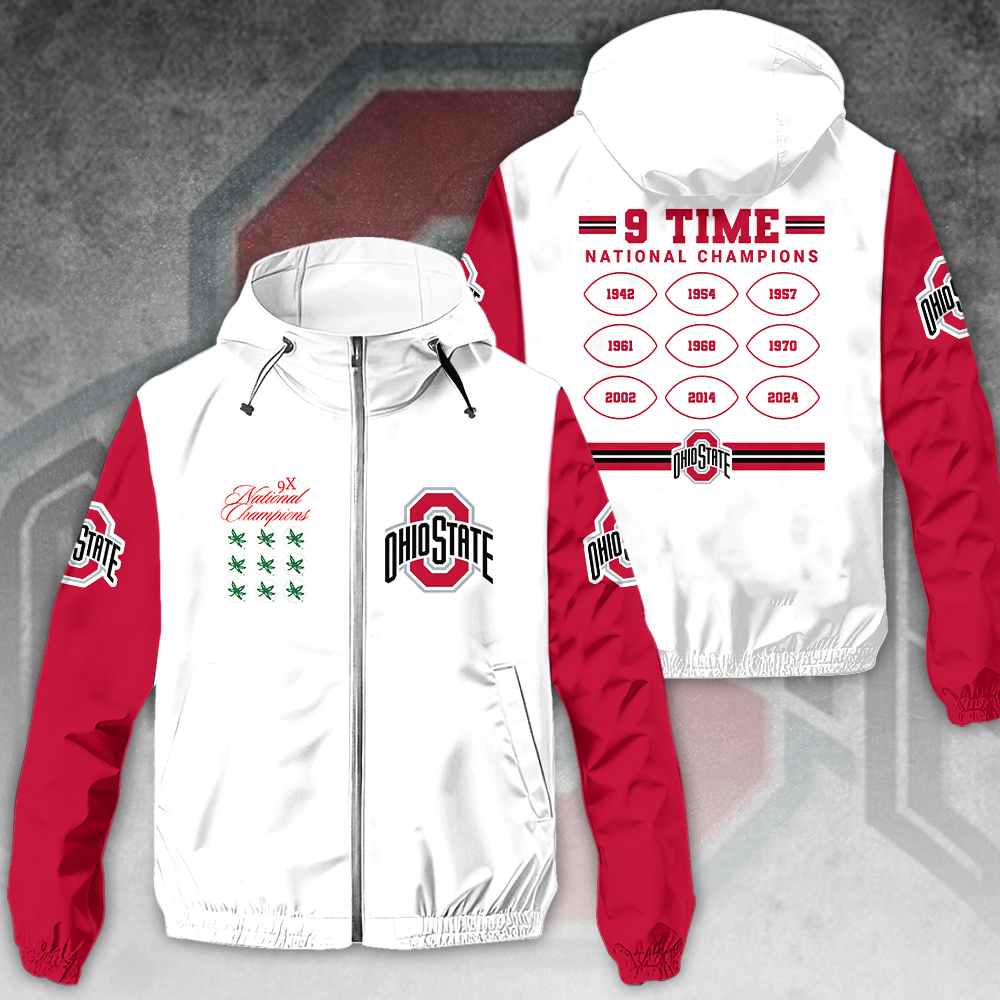 Ohio State Buckeyes NCAA Style Windbreaker Jacket For Fans