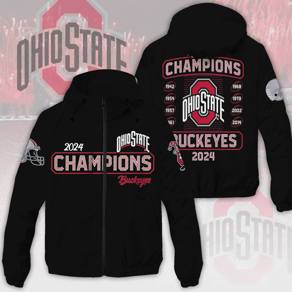 Ohio State Buckeyes NCAA Style Windbreaker Jacket For Fans