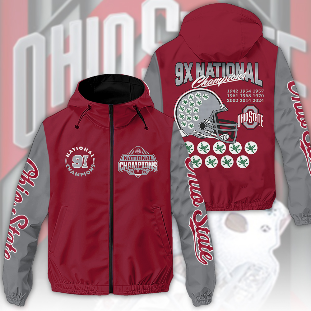 Ohio State Buckeyes NCAA Style Windbreaker Jacket For Fans