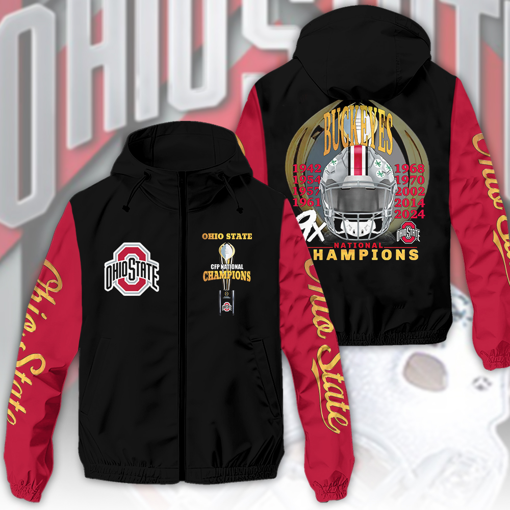 Ohio State Buckeyes NCAA Style Windbreaker Jacket For Fans